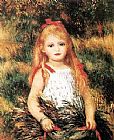 Girl With Sheaf Of Corn by Pierre Auguste Renoir